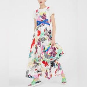 Flutter flies by Donald Cotton Dress in Bianco size 2 Weekend By Max Mar…